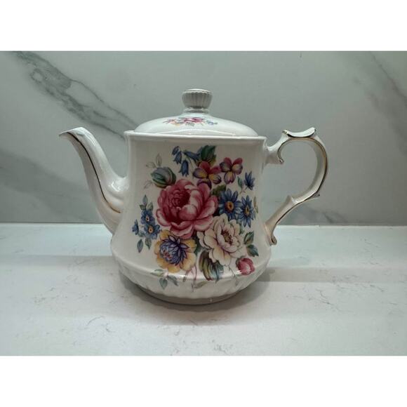 Vintage Windsor Sadler Rose Floral Teapot - Picture 1 of 7